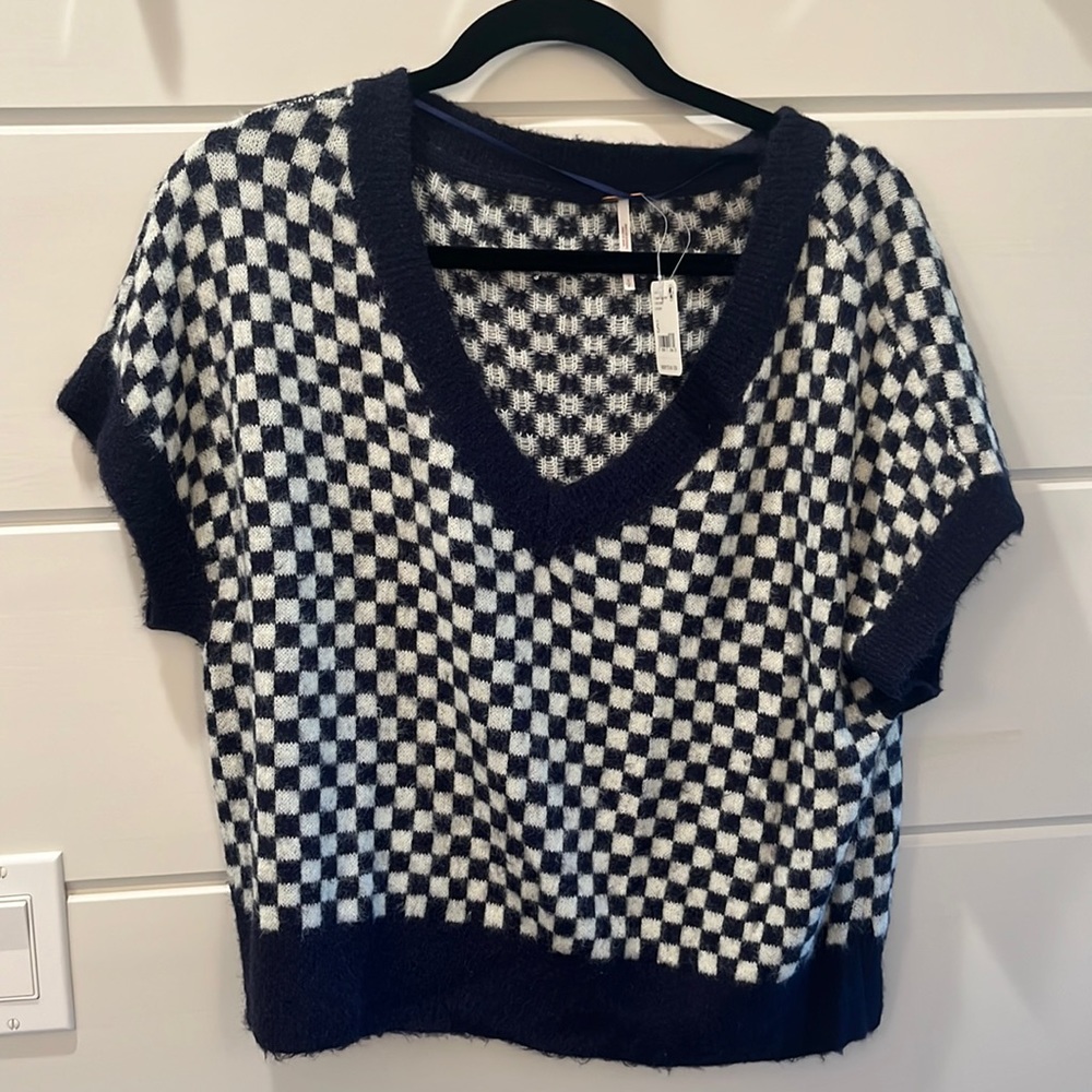 Free People Checked Sweater